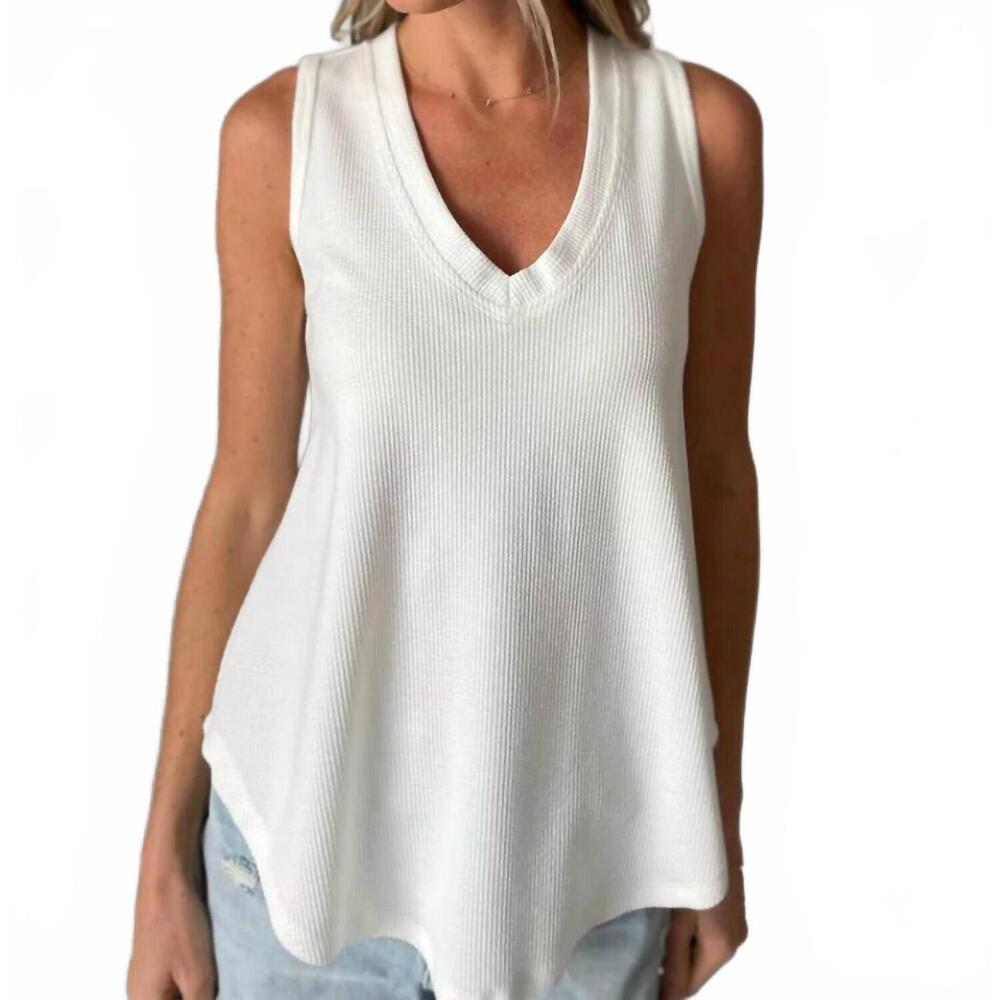 NEW SIX/FIFTY lynn tank top in white